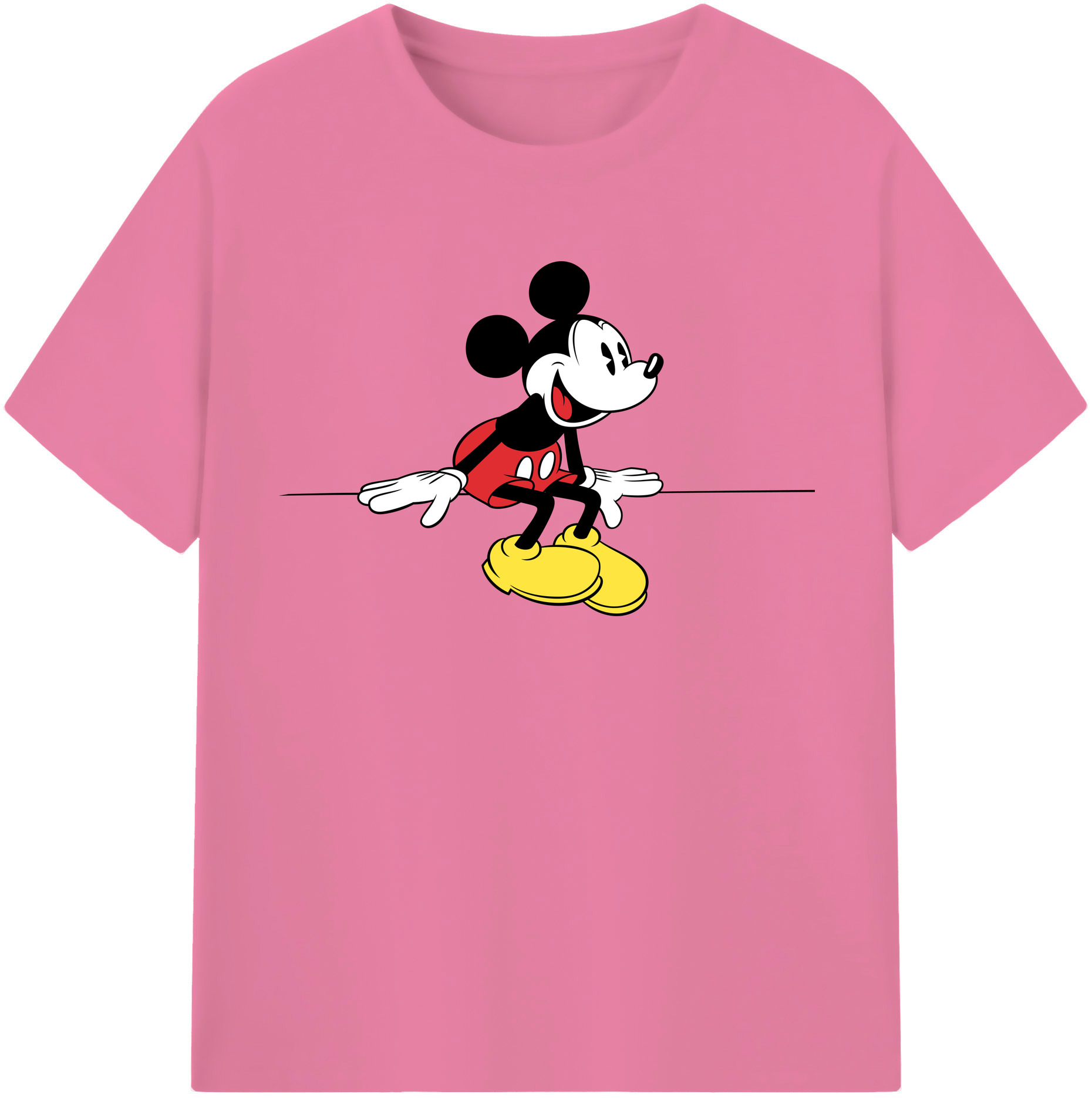 （画像用） ミッキーマウス Mickey Mouse 綿100％半袖Tシャツ（フロントプリント）